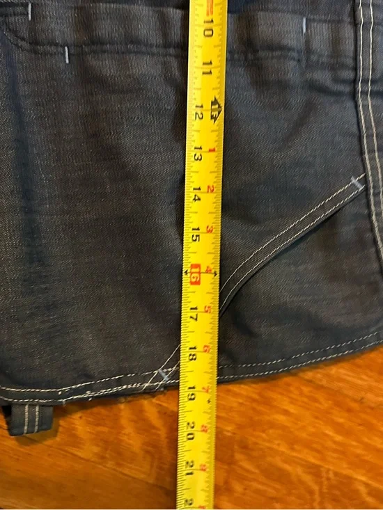 Vintage Sears Bib Denim Overalls Scovill Zipper Fly White Stitching Carpenter - Picture 7 of 8